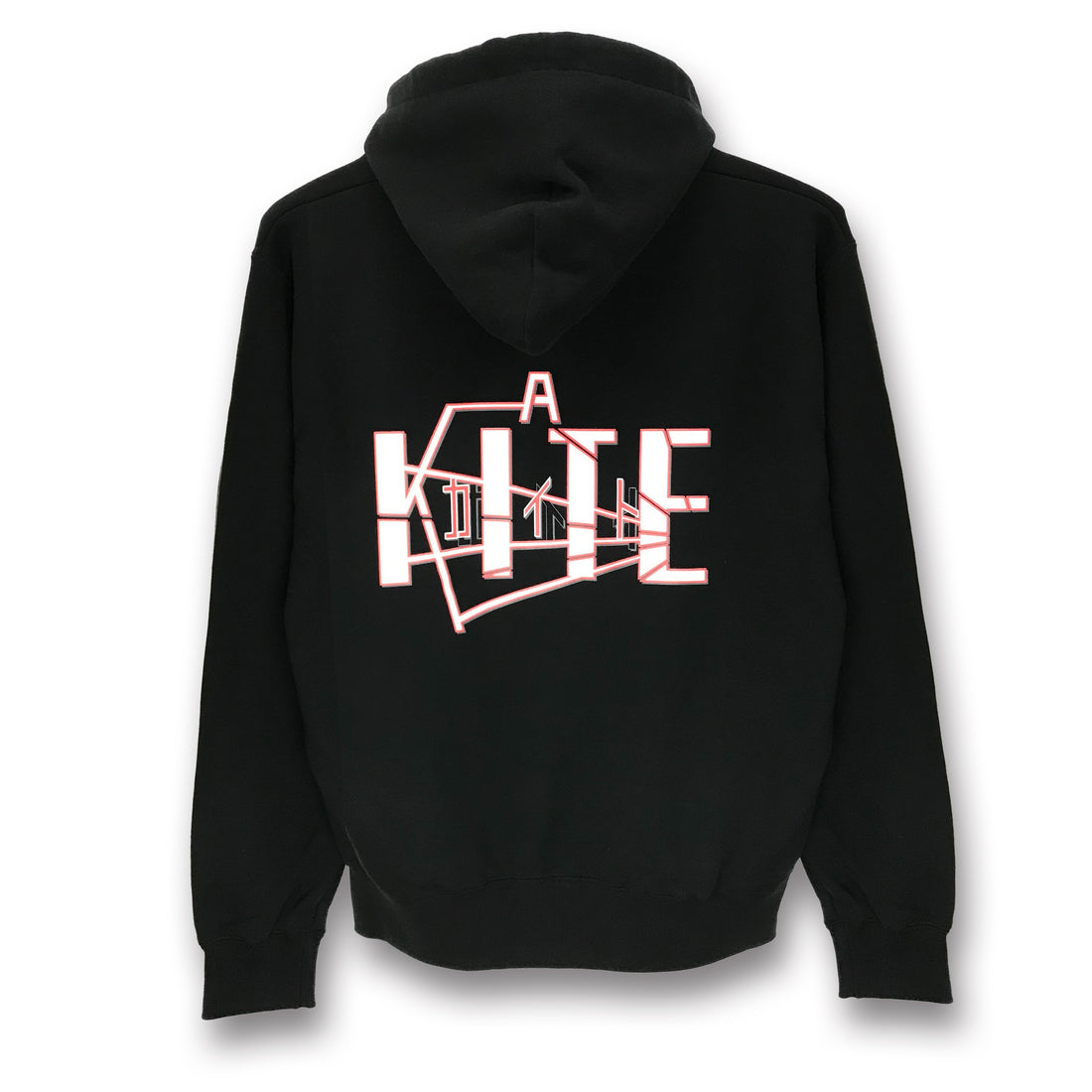 A KITE x KUDAN Sawa Rap Pullover Hoodie in Black - official product photo 2
