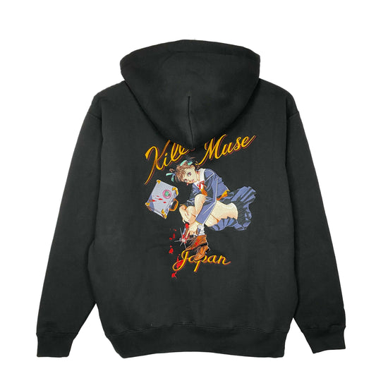 A KITE x messa KILLER MUSE 01 Sawa Embroidered Zip Hoodie in Black - official product photo 1