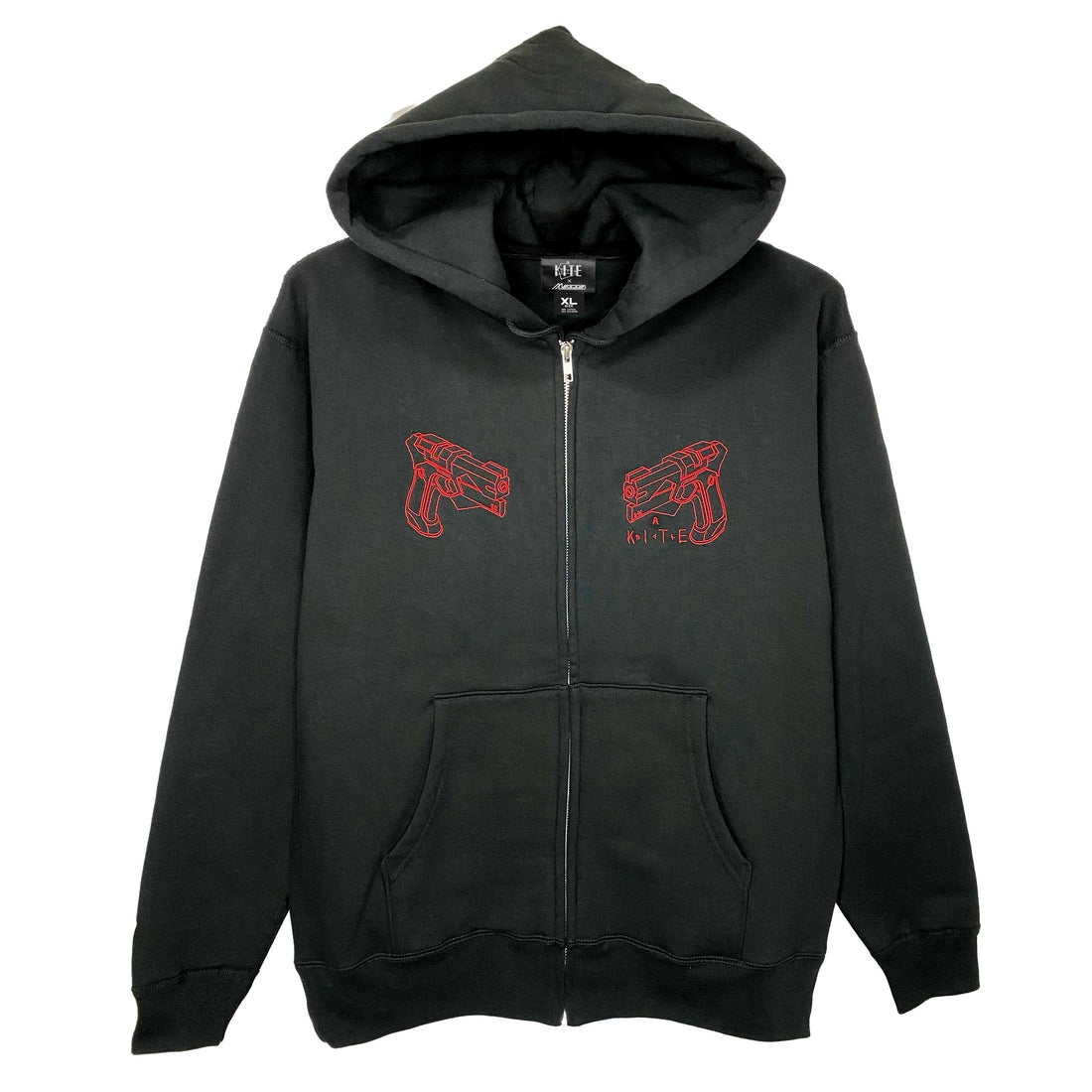 A KITE x messa KILLER MUSE 01 Sawa Embroidered Zip Hoodie in Black - official product photo 2