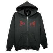 A KITE x messa KILLER MUSE 01 Sawa Embroidered Zip Hoodie in Black - official product photo 2