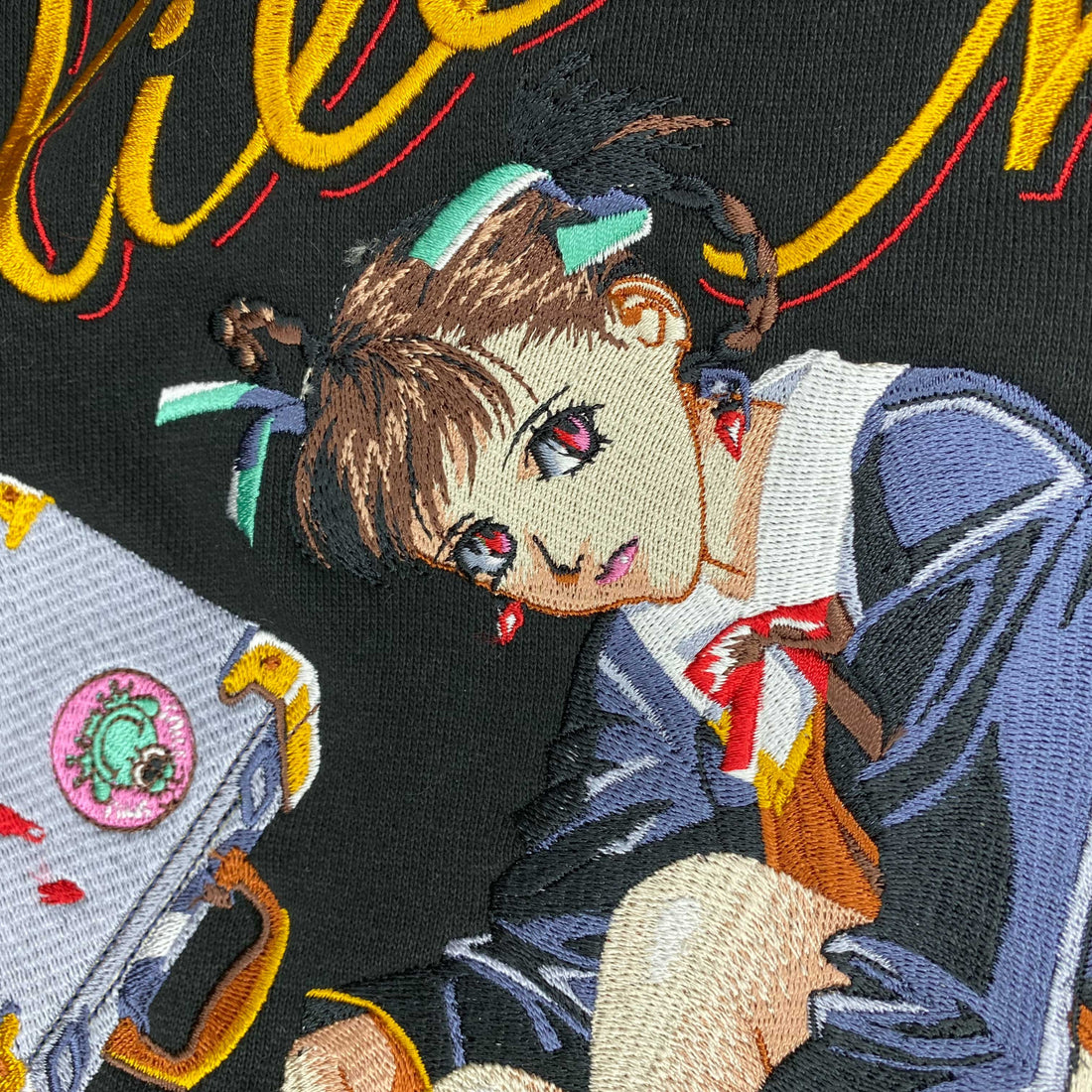 A KITE x messa KILLER MUSE 01 Sawa Embroidered Zip Hoodie in Black - official product photo 4