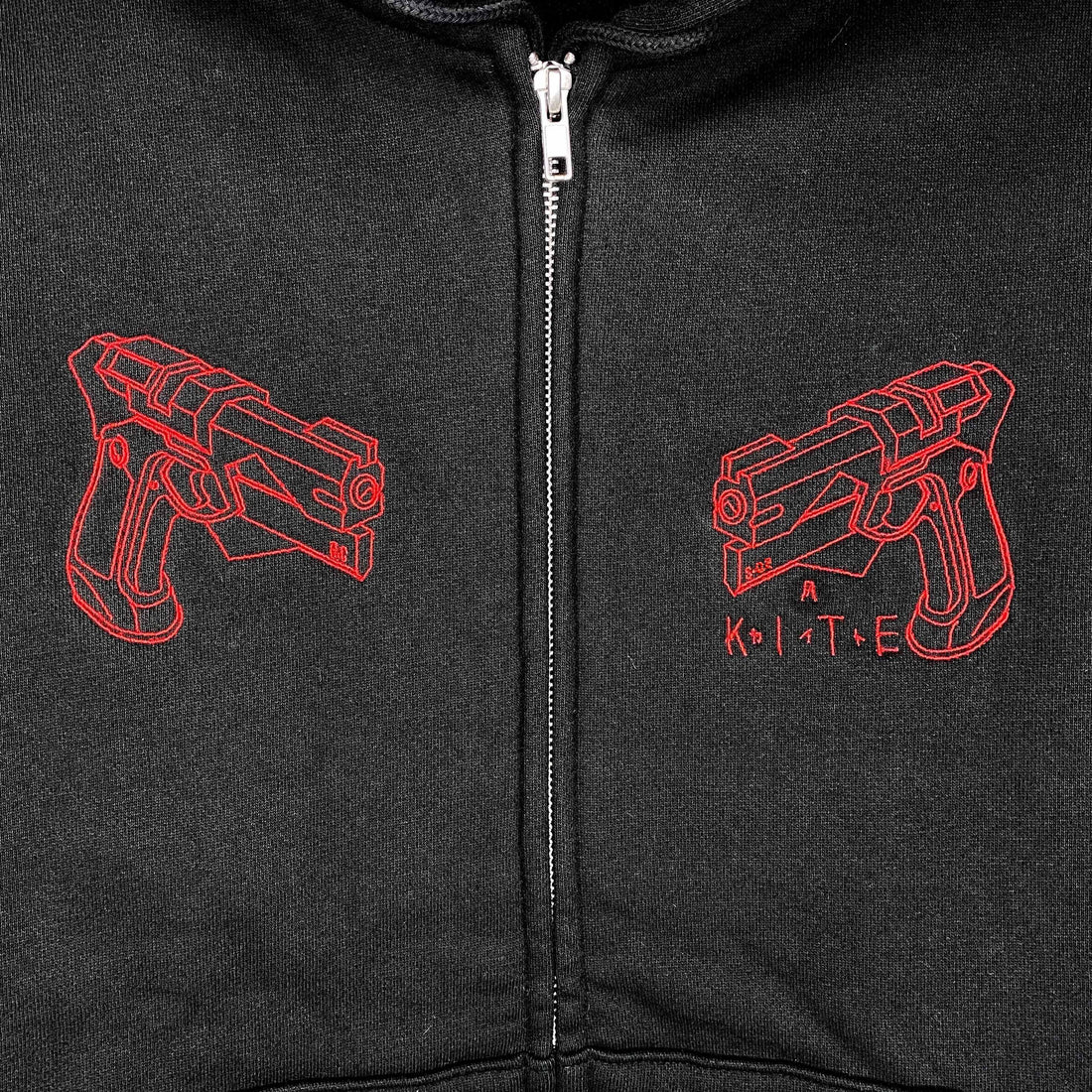 A KITE x messa KILLER MUSE 01 Sawa Embroidered Zip Hoodie in Black - official product photo 6