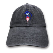 A KITE x messa Sawa Earring Embroidered Denim Cap in Black Denim - official product photo 2