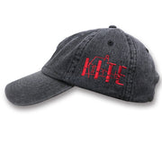 A KITE x messa Sawa Earring Embroidered Denim Cap in Black Denim - official product photo 3