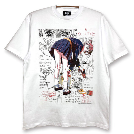 A KITE x messa Sawa Revenge Trigger T-Shirt in White - official product photo 1