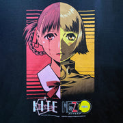 A KITE x MEZZO FORTE x messa Sawa & Mikura Half-Face T-Shirt in Black - official product photo 2