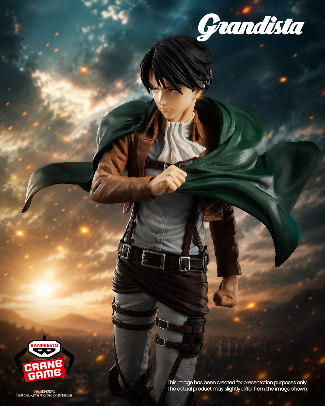 Banpresto Crane Game Attack on Titan Levi Ackerman Grandista Figure main product photo