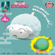 Banpresto Crane Game Crayon Shin-chan Shiro Yokai Cotton Candy Glow-in-the-Dark Version Silicone Figure main product photo