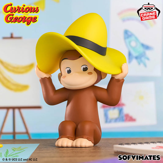 Banpresto Crane Game Curious George Big SOFVIMATES Figure main product photo