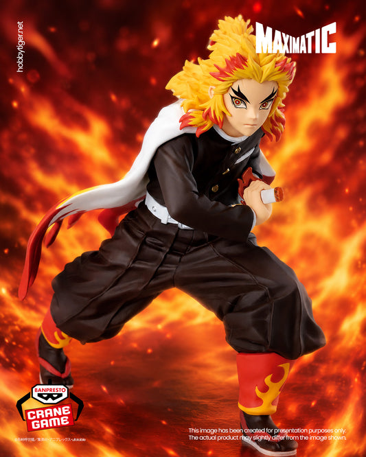 Banpresto Crane Game Demon Slayer: Kimetsu no Yaiba Kyojuro Rengoku Maximatic Figure main product photo