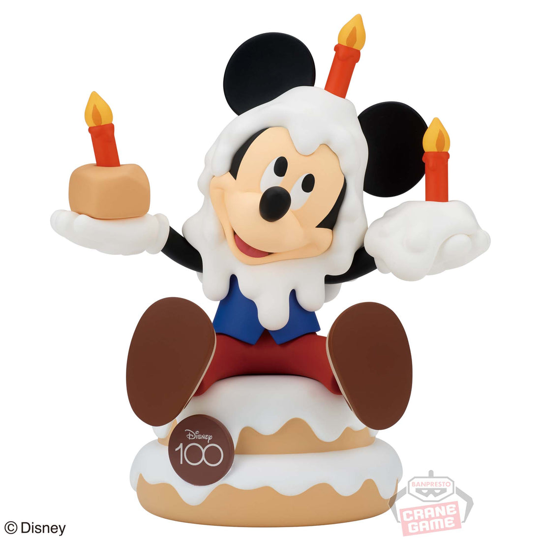 Banpresto Crane Game Disney Mickey Mouse Disney 100th Anniversary Soft Vinyl Figure main product photo