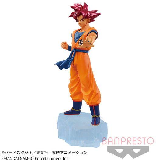 Banpresto Crane Game Dragon Ball Z Super Saiyan God Son Goku 7th Anniversary Dokkan Battle Figure main product photo