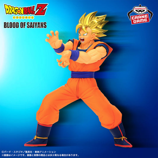 Banpresto Crane Game Dragon Ball Z Super Saiyan Son Goku BLOOD OF SAIYANS Figure main product photo