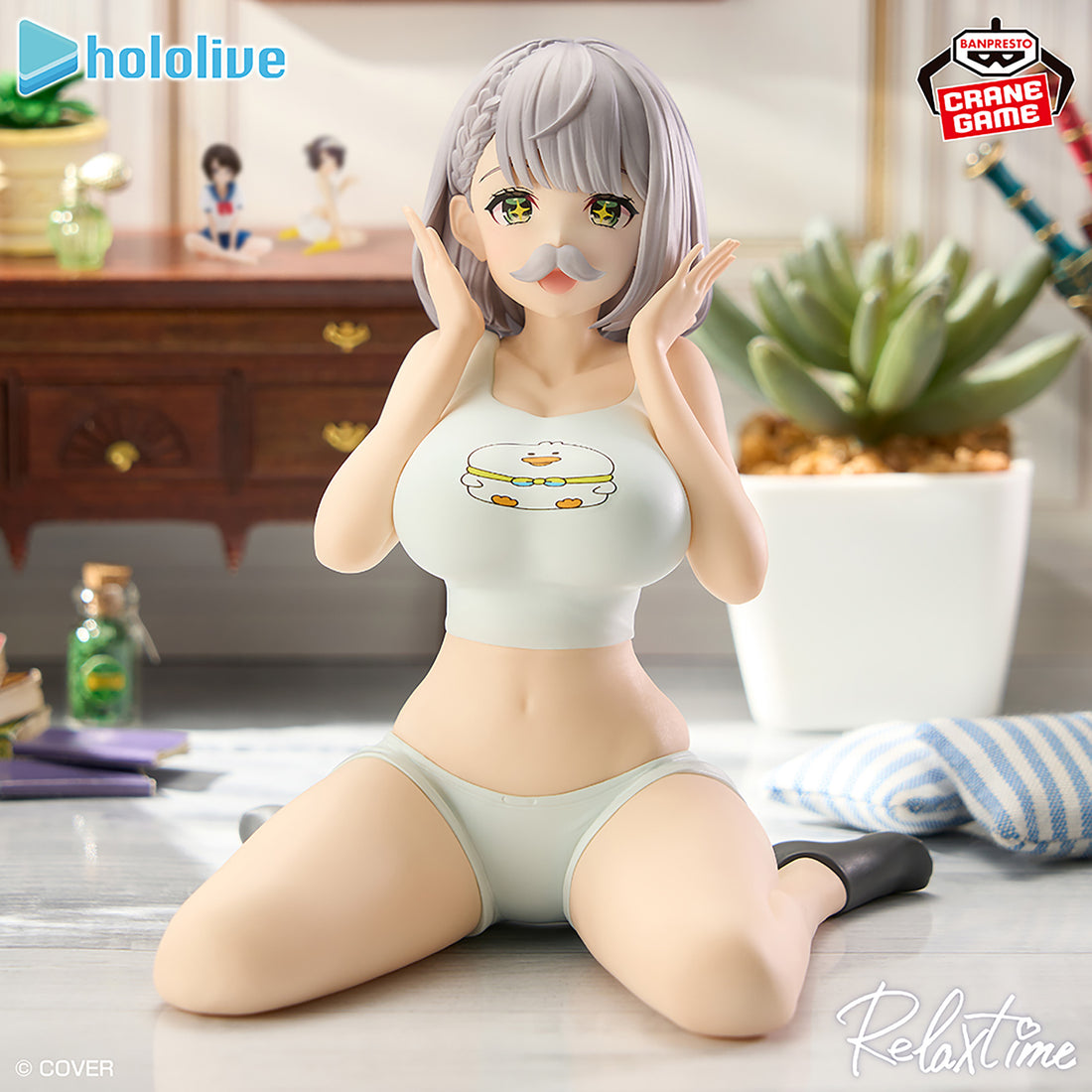 Banpresto Crane Game hololive Noel Shirogane Danchomu Version Relax time Figure main product photo