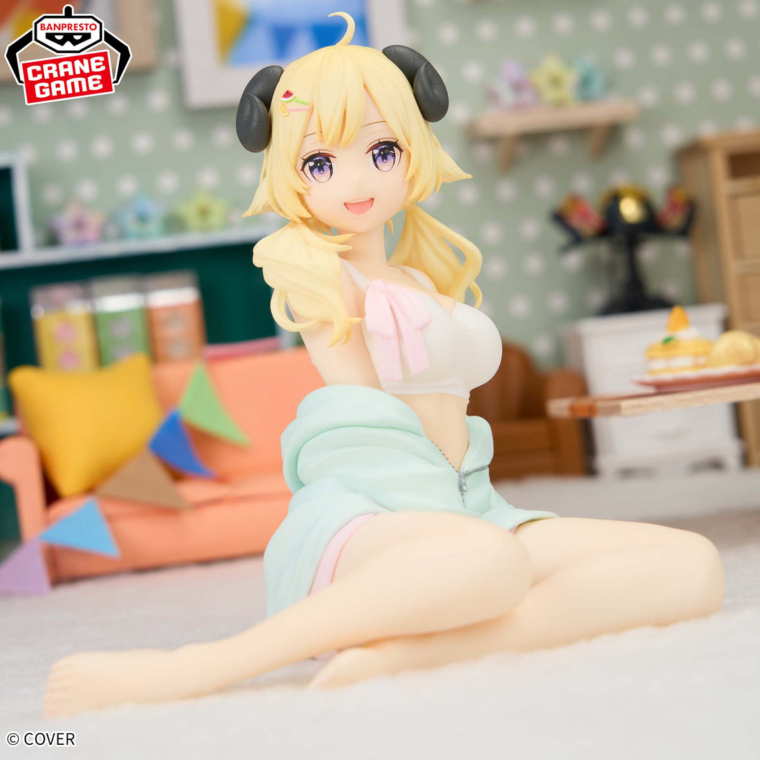 Banpresto Crane Game Hololive Watame Tsunomaki Relax time Figure alternate product photo 3
