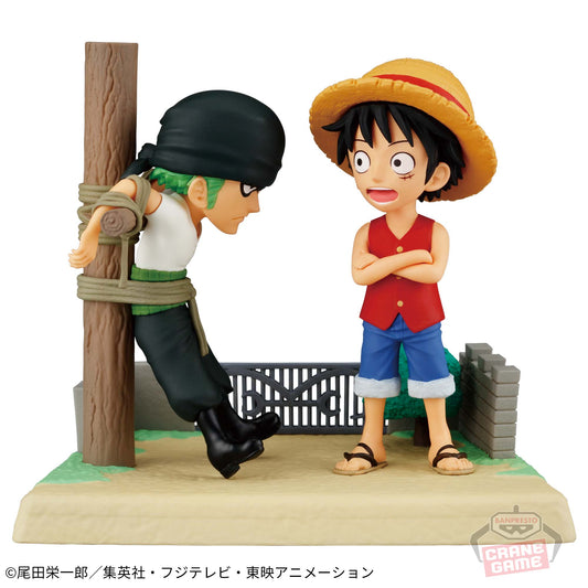 Banpresto Crane Game One Piece Monkey D. Luffy & Roronoa Zoro Log Stories World Collectable Figure main product photo