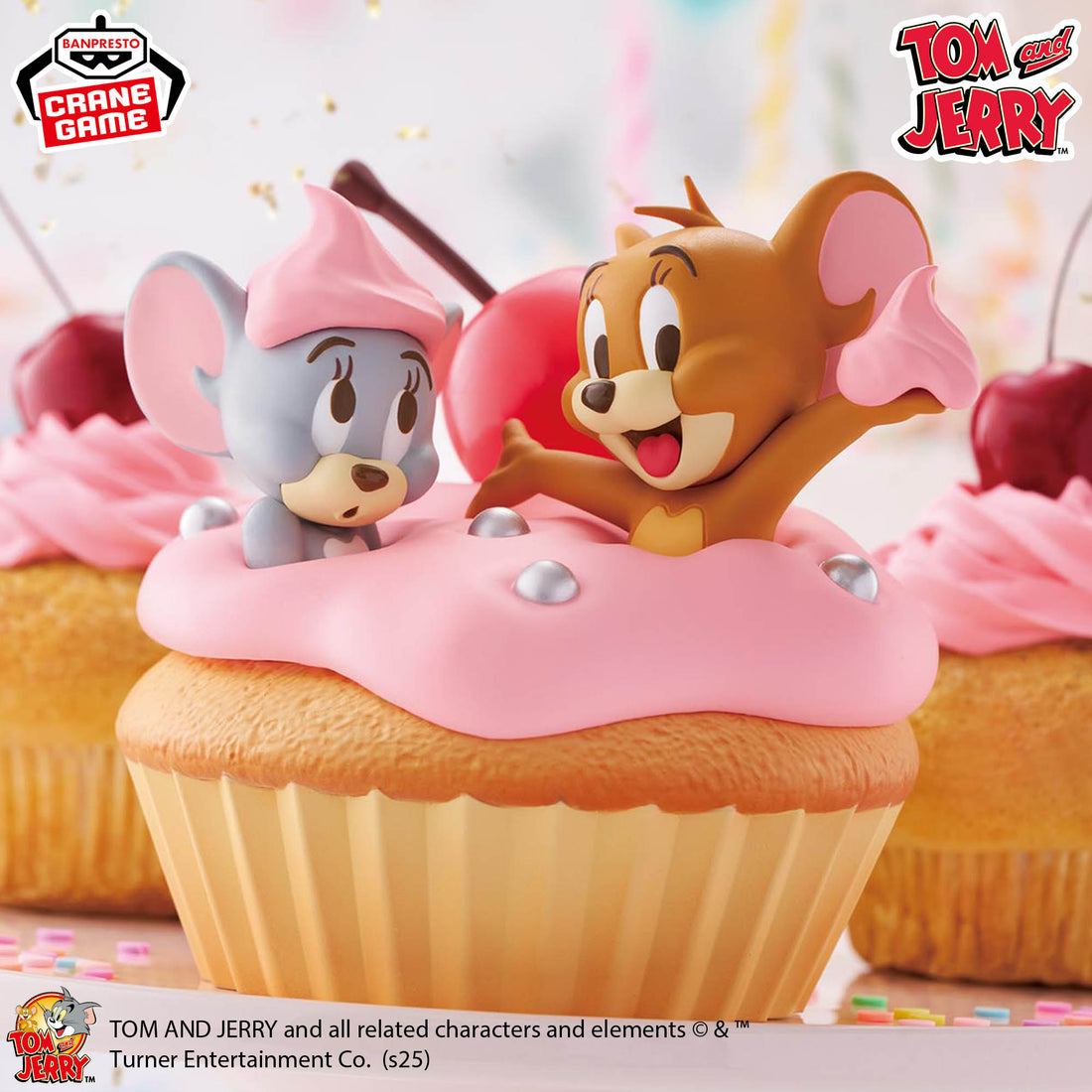 Banpresto Crane Game Tom and Jerry Jerry & Tuffy Sweet Cupcake Big Soft Vinyl Figure main product photo