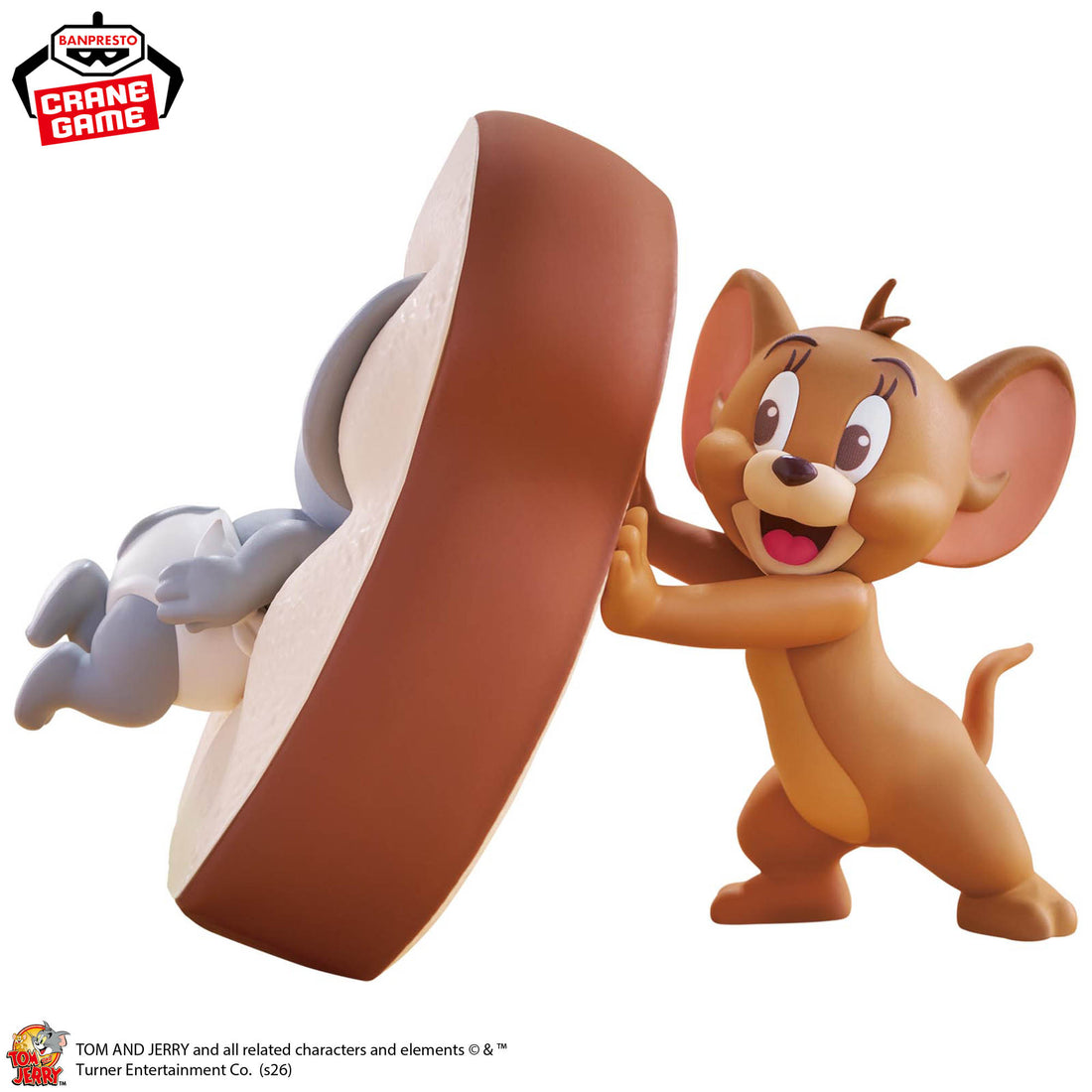 Banpresto Crane Game Tom and Jerry Jerry Yummy Bread Big Sofubi Figure alternate product photo 2