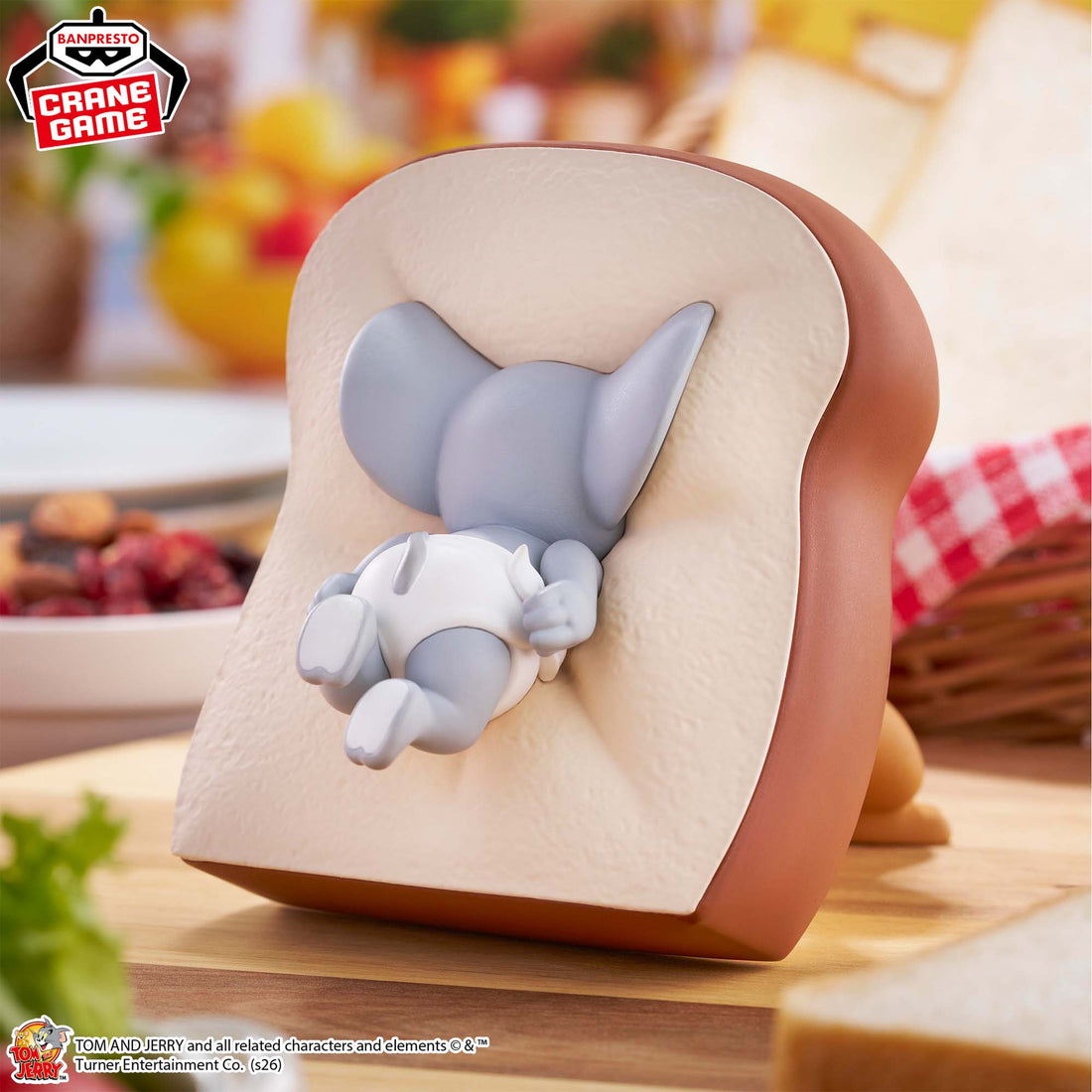 Banpresto Crane Game Tom and Jerry Jerry Yummy Bread Big Sofubi Figure alternate product photo 3