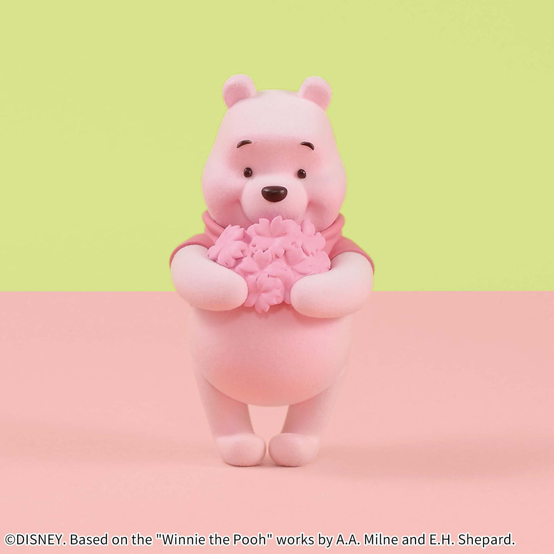 Banpresto Crane Game Winnie the Pooh Standing Sakura Style Fluffy Puffy Figure main product photo