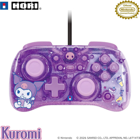 Nintendo Switch 2 HORIPAD TURBO Mini Wired Controller - Kuromi - official HORI product image