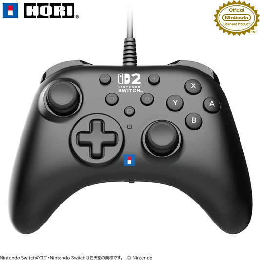Nintendo Switch 2 HORIPAD TURBO Wired Controller - Black - official HORI product image