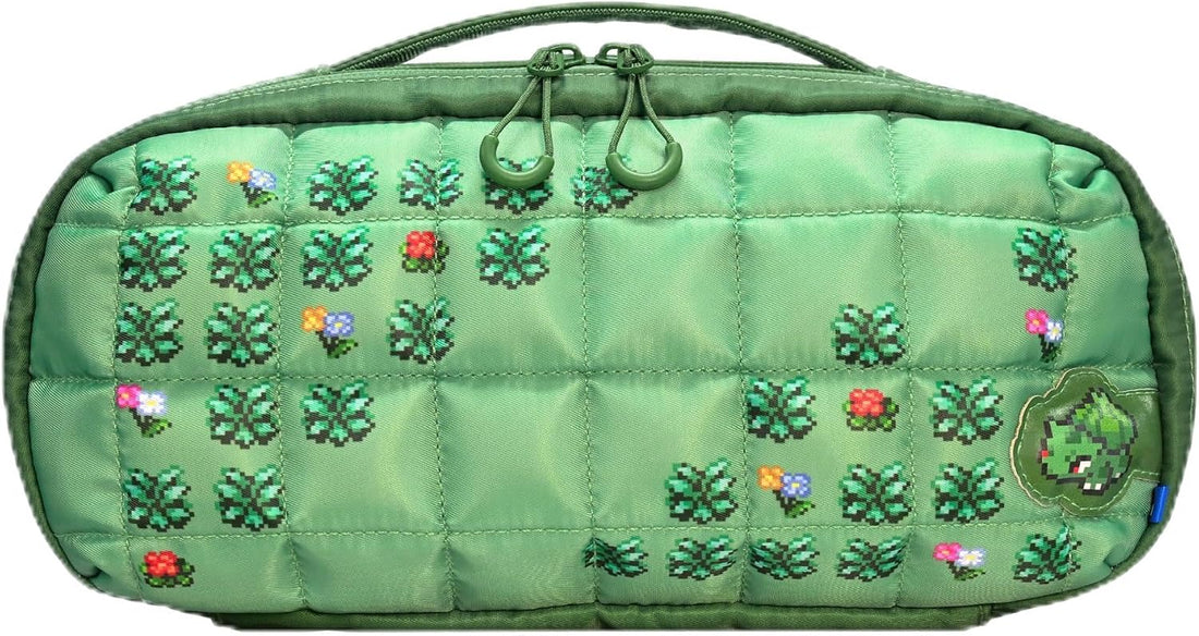 Nintendo Switch 2 Pokemon Quilted Medium Pouch - Pixel Green - official HORI product image
