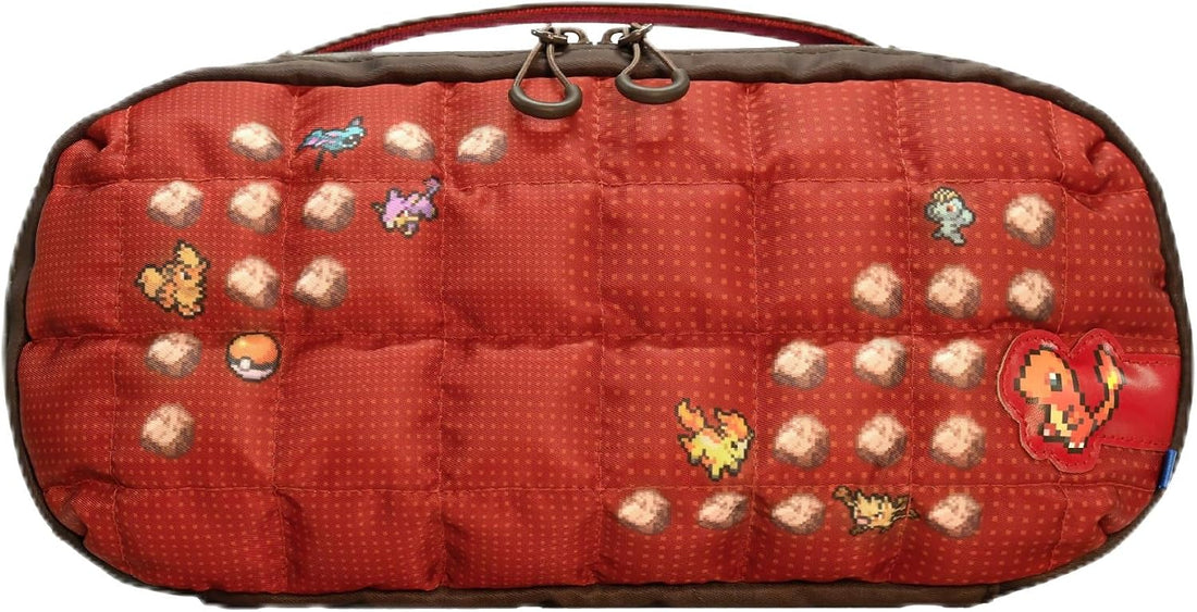 Nintendo Switch 2 Pokemon Quilted Medium Pouch - Pixel Red - official HORI product image