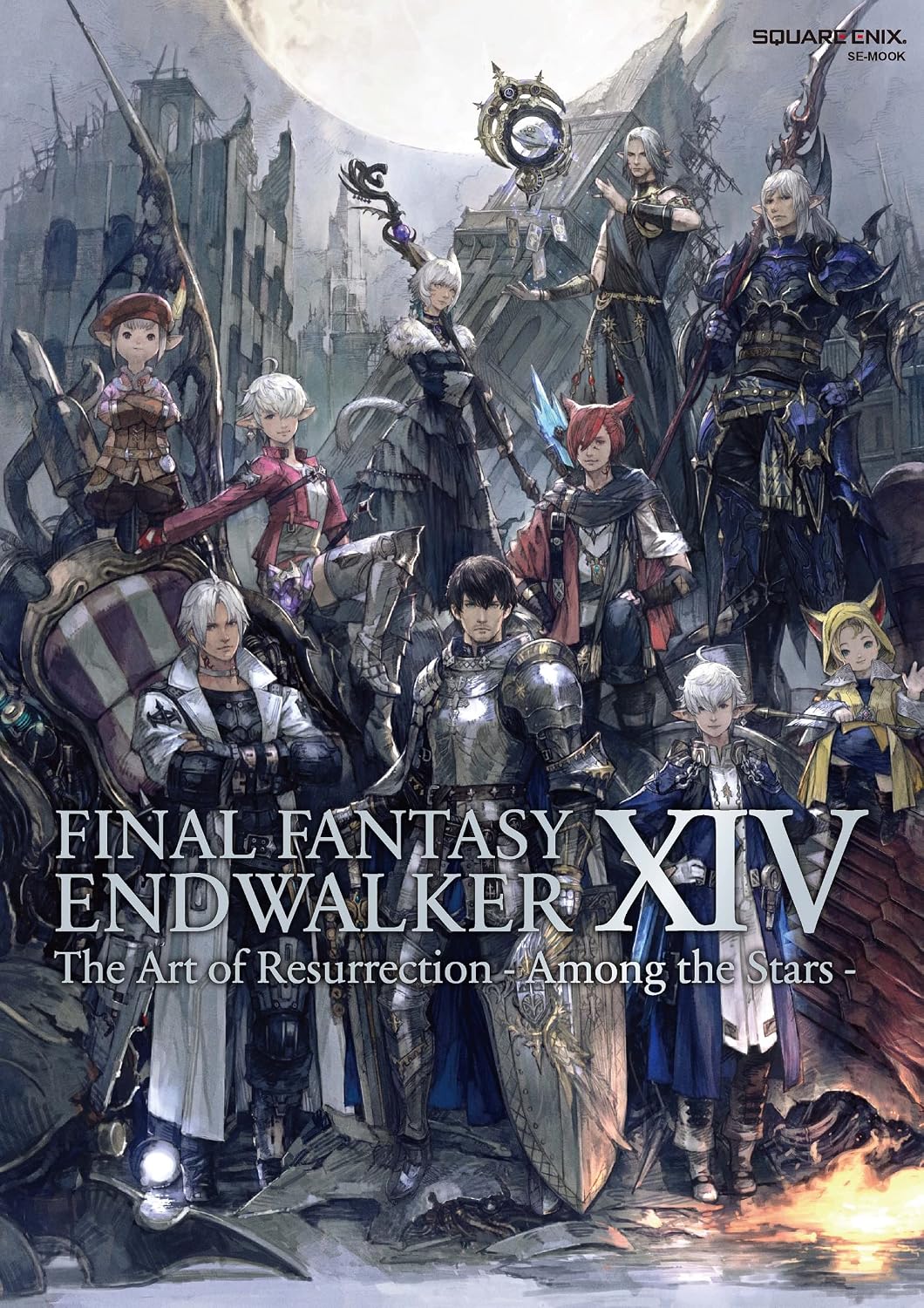 Final Fantasy XIV Endwalker: The Art of Resurrection - Among the Stars - Japanese edition cover