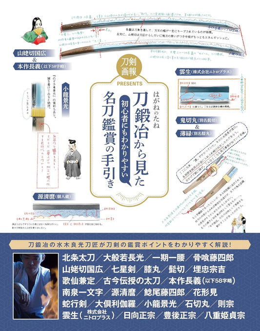 Hagane no Tane - An Illustrated Guide to Appreciating Japanese Swords - Japanese edition cover