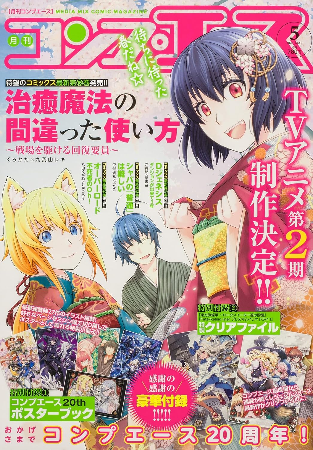 Comp Ace May 2025 - The Wrong Way to Use Healing Magic Cover, Japanese-language print magazine cover