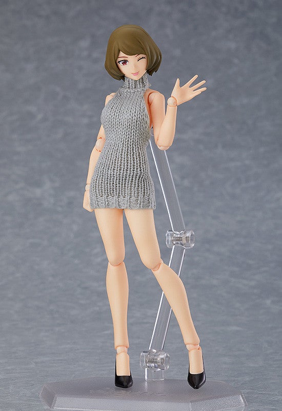 figma 505 Female Body (Chiaki) with Backless Sweater Outfit Action Figure official product photo by Max Factory
