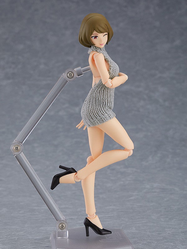 figma 505 Female Body (Chiaki) with Backless Sweater Outfit Action Figure official product photo by Max Factory