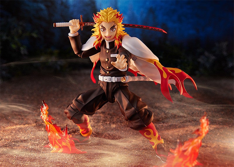 figma 553 Demon Slayer: Kimetsu no Yaiba Kyojuro Rengoku Action Figure official product photo by Max Factory