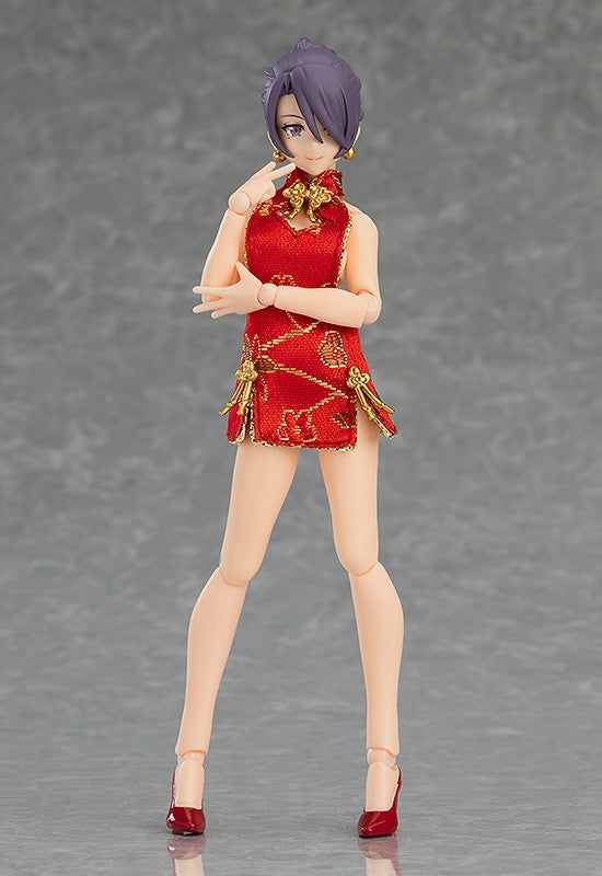 figma 569 Female Body (Mika) with Mini Skirt Chinese Dress Outfit Action Figure official product photo by Max Factory