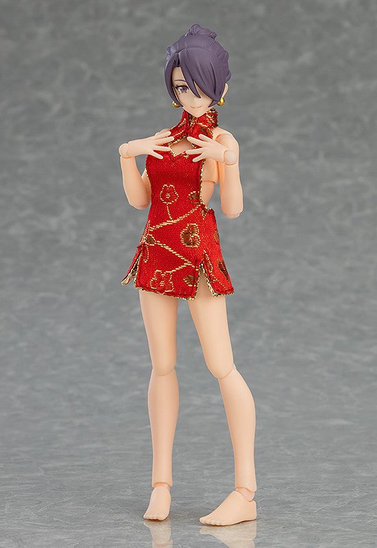 figma 569 Female Body (Mika) with Mini Skirt Chinese Dress Outfit Action Figure official product photo by Max Factory