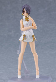 figma 569b Female Body (Mika) with Mini Skirt Chinese Dress Outfit (White) Action Figure official product photo by Max Factory