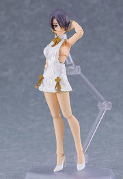figma 569b Female Body (Mika) with Mini Skirt Chinese Dress Outfit (White) Action Figure official product photo by Max Factory