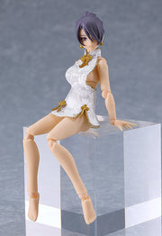 figma 569b Female Body (Mika) with Mini Skirt Chinese Dress Outfit (White) Action Figure official product photo by Max Factory