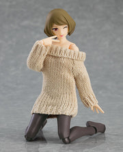 figma 574 Female Body (Chiaki) with Off-the-Shoulder Sweater Dress Action Figure official product photo by Max Factory