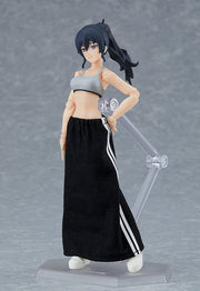 figma 601 Female Body (Makoto) with Tracksuit + Tracksuit Skirt Outfit Action Figure official product photo by Max Factory