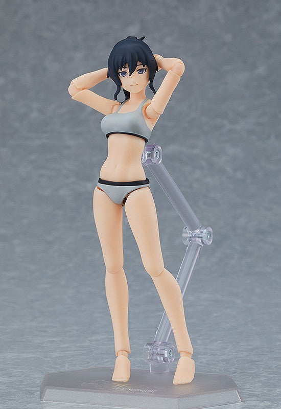 figma 601 Female Body (Makoto) with Tracksuit + Tracksuit Skirt Outfit Action Figure official product photo by Max Factory