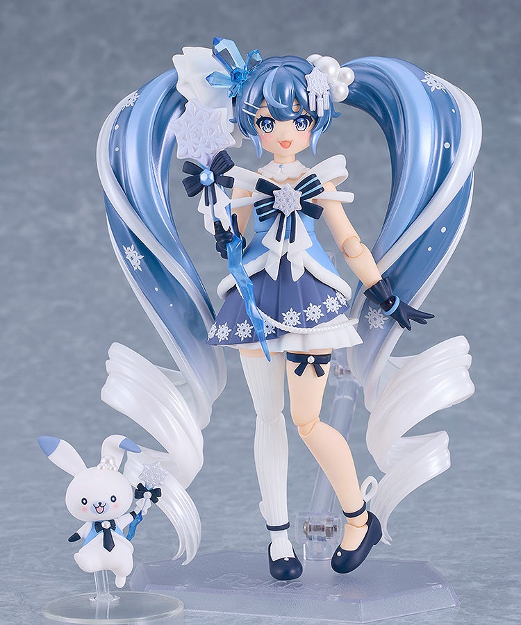 figma 669 Character Vocal Series 01: Hatsune Miku Snow Miku Crystal Snow Ver. Action Figure official product photo by Good Smile Company