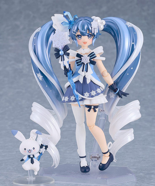 figma 669 Character Vocal Series 01: Hatsune Miku Snow Miku Crystal Snow Ver. Action Figure official product photo by Good Smile Company
