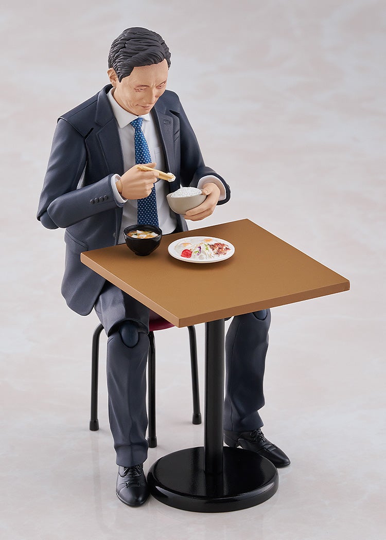figma 675a Solitary Gourmet Goro Inogashira: Yutaka Matsushige Ver. Renewal Edition - Nostalgic Teishoku Restaurant Set Action Figure official product photo by Max Factory