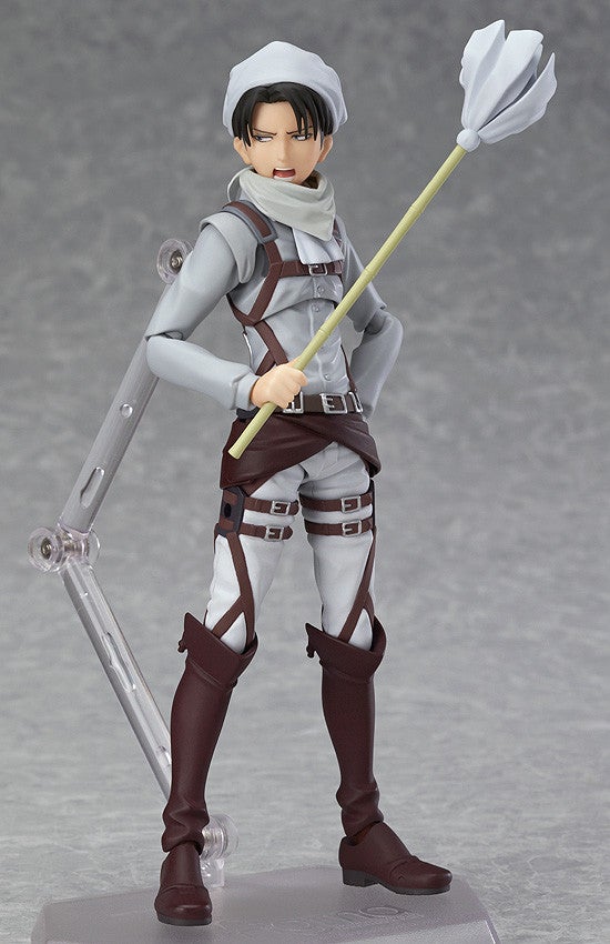 Max Factory figma EX-020 Attack on Titan Levi: Cleaning Ver. Action Figure official product photo