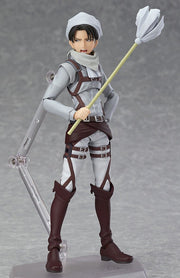 Max Factory figma EX-020 Attack on Titan Levi: Cleaning Ver. Action Figure official product photo