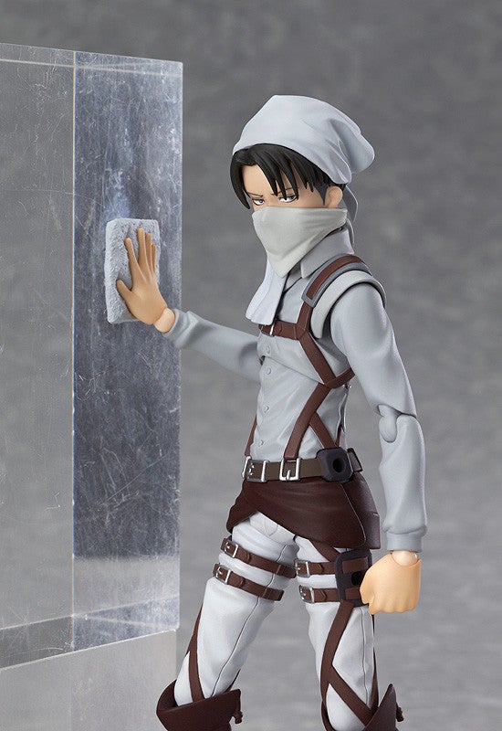 Max Factory figma EX-020 Attack on Titan Levi: Cleaning Ver. Action Figure official product photo