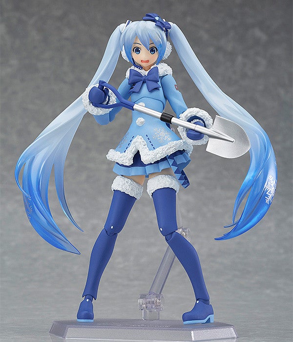 Max Factory figma EX-039 Character Vocal Series 01: Hatsune Miku Snow Miku: Fluffy Coat Ver. Action Figure official product photo