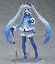 Max Factory figma EX-039 Character Vocal Series 01: Hatsune Miku Snow Miku: Fluffy Coat Ver. Action Figure official product photo